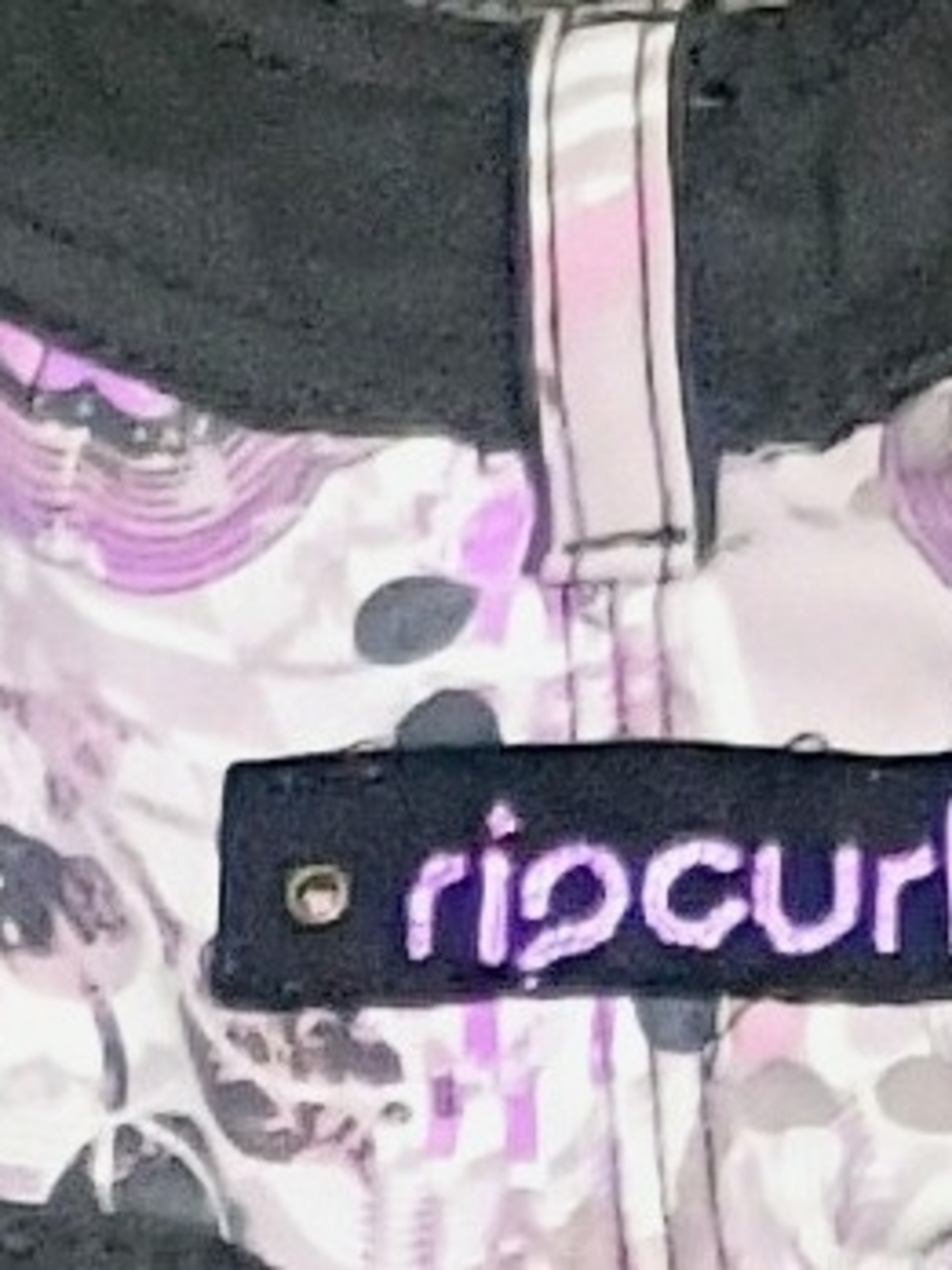 Rip Curl Black Swim Board Shorts with Pink & Purple Accents - Picture 5 of 6